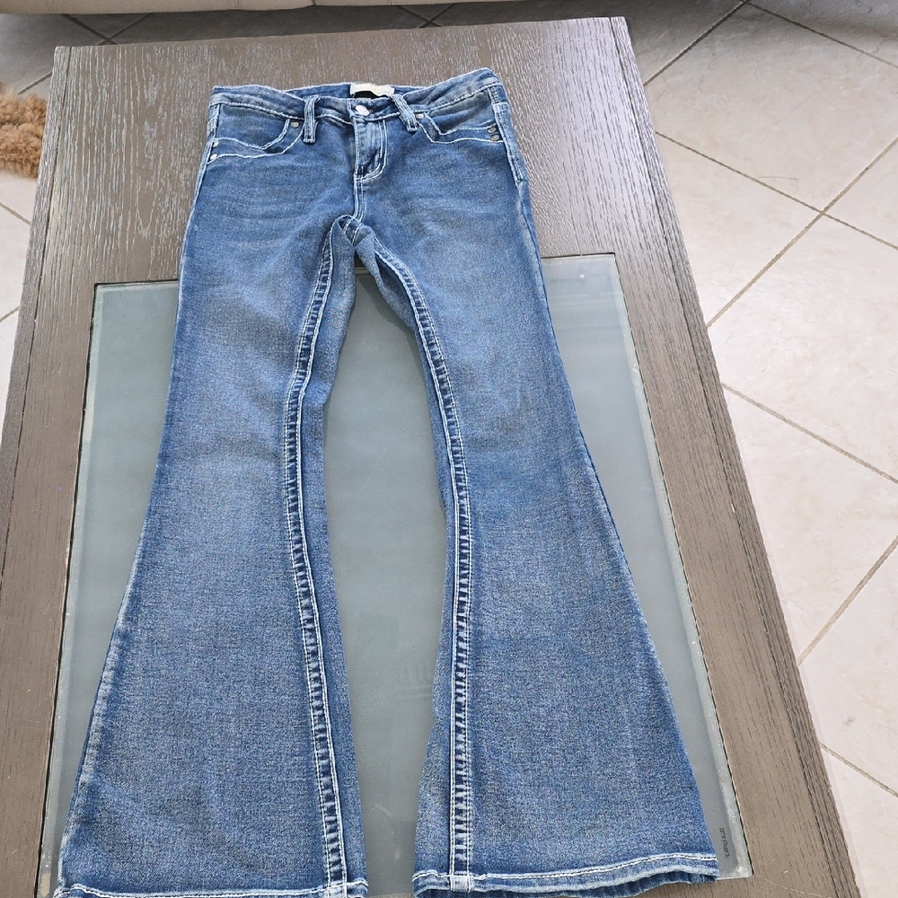 AUSTIN LANDING Women's Blue Flared Jeans